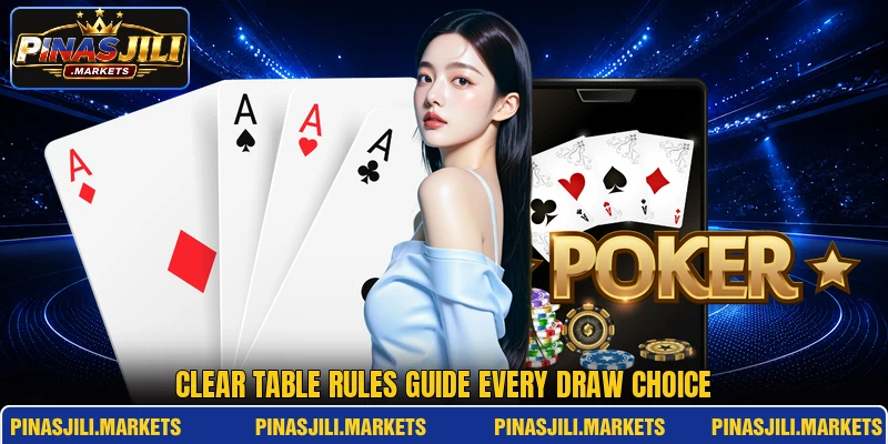 Clear table rules guide every draw choice Clear table rules guide every draw choice