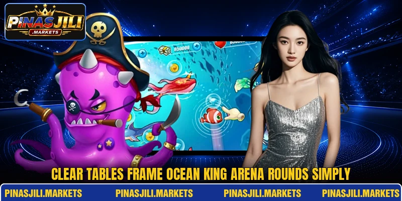 Clear tables frame Ocean King Arena rounds simply Clear tables frame Ocean King Arena rounds simply