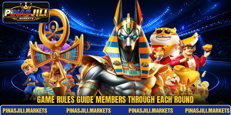 Game rules guide members through each round Game rules guide members through each round