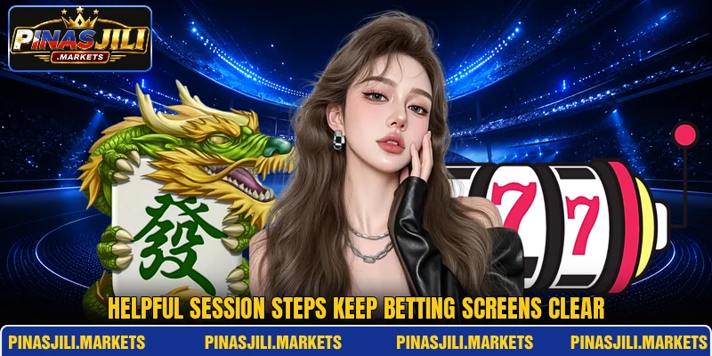 Helpful session steps keep betting screens clear Helpful session steps keep betting screens clear
