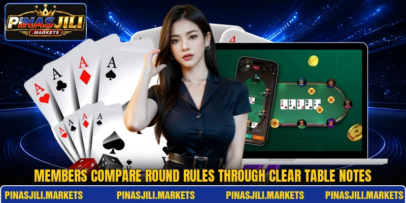 Members compare round rules through clear table notes Members compare round rules through clear table notes