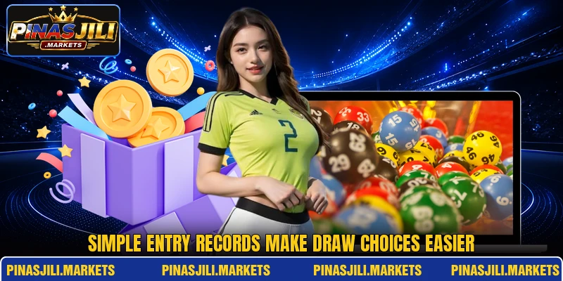 Simple entry records make draw choices easier Simple entry records make draw choices easier