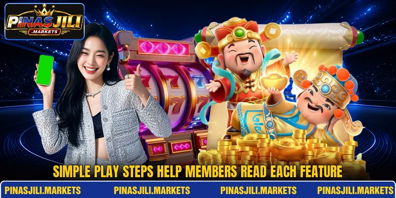Simple play steps help members read each feature Simple play steps help members read each feature